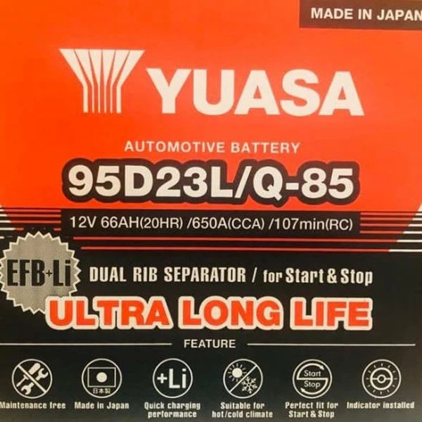 Mazda CX3 Yuasa MF Q85 Car Battery Made In JAPAN 12v 66ah