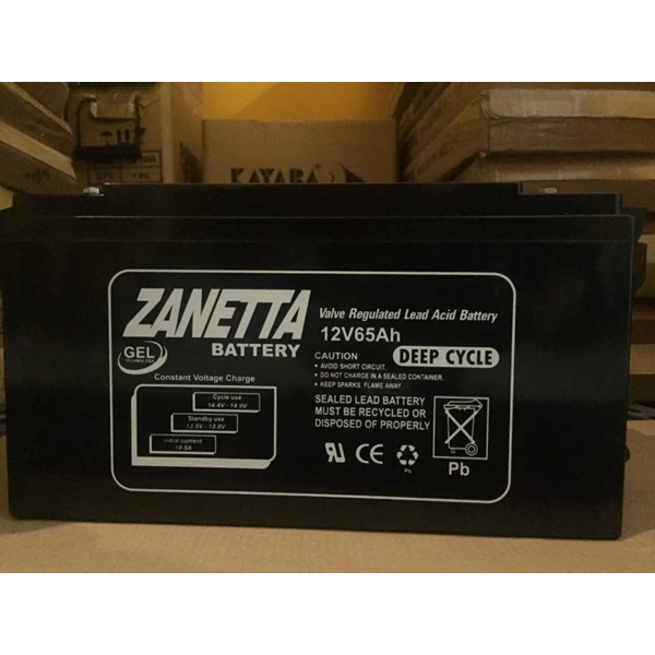 Zanetta 12V 65Ah VRLA GEL Battery
