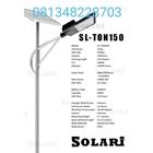 PJU 2in1 solar lamp 150watt Philips chip + solar cell 100wp 2